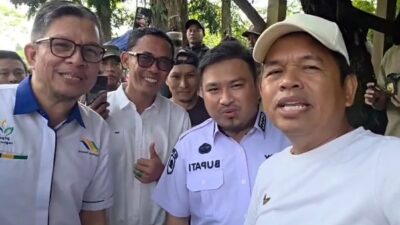 Bupati Subang Reynaldi Putra bersama Gubernur Jawa Barat Dedi Mulyadi Tertibkan Bangunan Liar di Jalancagak, Subang