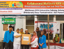 Sinergi Mahasiswa KKN, Pokdarwis, dan Bank Subang Hiasi Perayaan Desa Tambakmekar