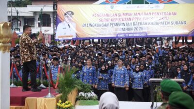 5.931 PPPK Paruh Waktu Resmi Dilantik, Pemkab Subang Tegaskan Integritas dan Pelayanan Publik