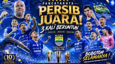PERSIB Jadi Raja Baru Liga Indonesia; Hattrick Gelar Juara