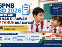 SPMB SD 2026 Berlaku, Anak di Bawah 7 Tahun Bisa Daftar