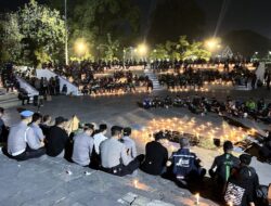 Aksi Damai 1.000 Lilin di Subang, Ojol Serukan Kedamaian dan Persatuan